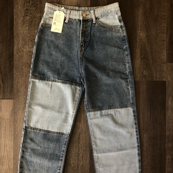 YESSTYLE PATCHWORK JEANS - Picture 3 of 4